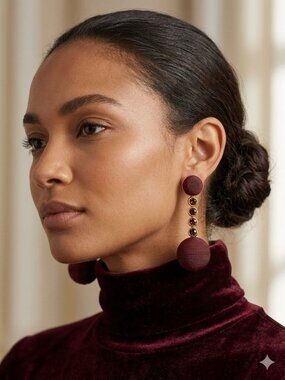 Tuckernuck Jewelry Drop Lantern Earrings in Brown New Womens